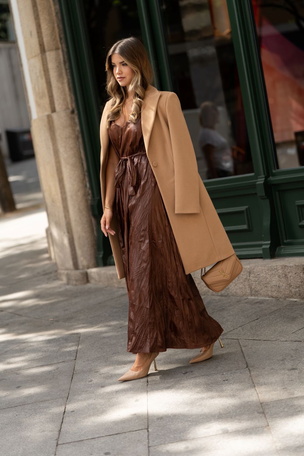 Pleated-Effect Dress