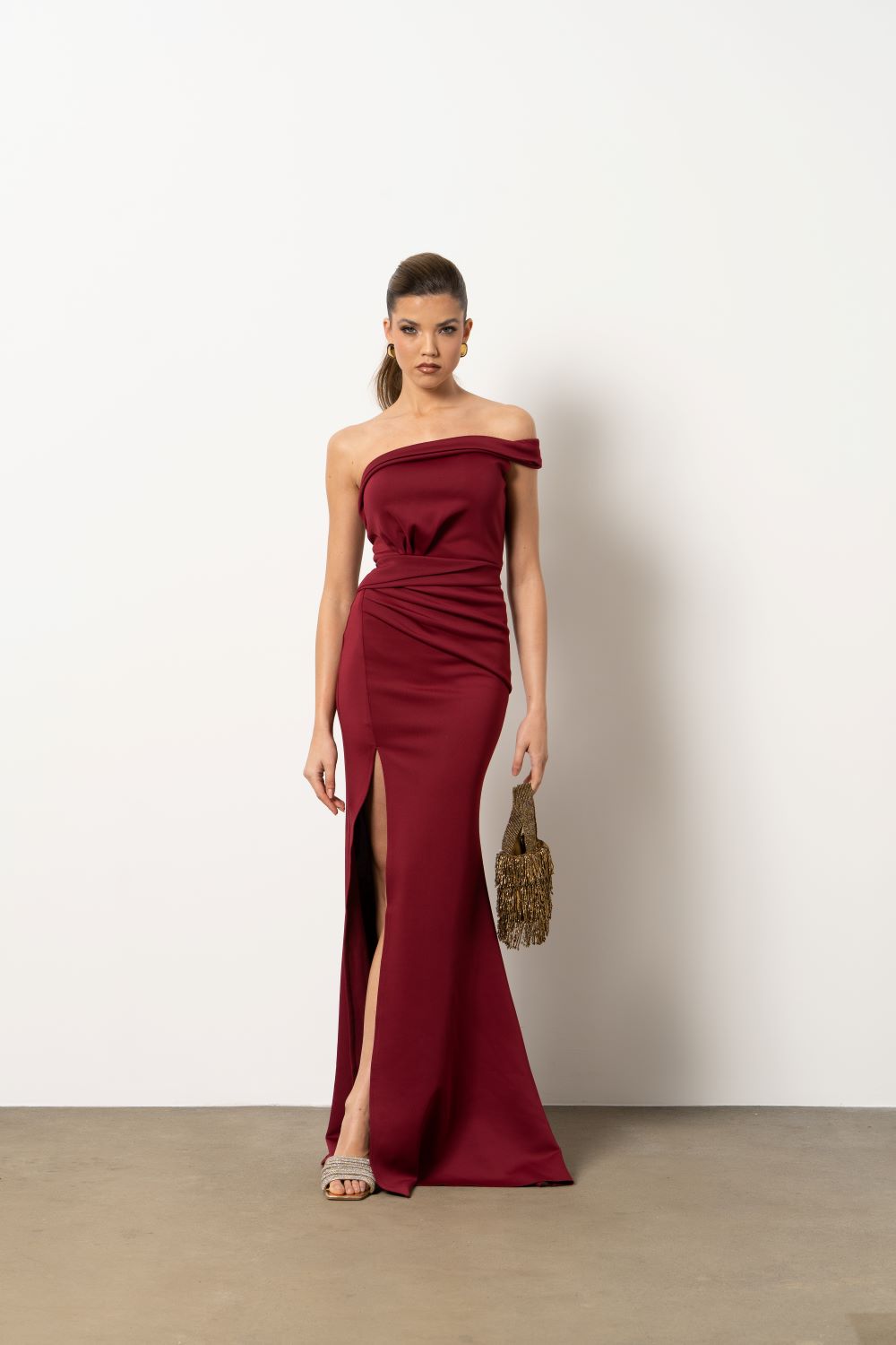 Burgundy dress