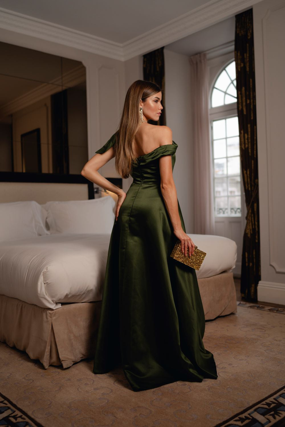 SATIN BUCOL VITTORIA PARTY DRESS