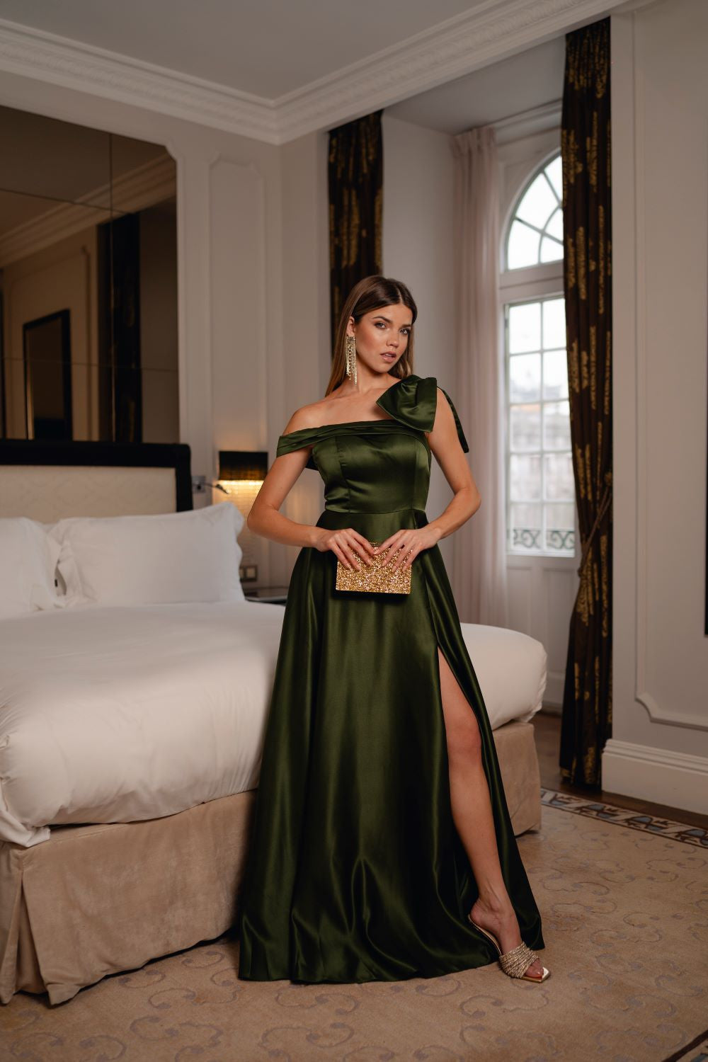SATIN BUCOL VITTORIA PARTY DRESS